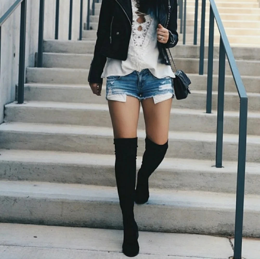 Sexy Chic Steve Madden Black OTK Boots